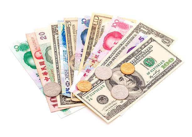 Currencies Currencies,isolated on white background hong kong currency symbol stock pictures, royalty-free photos & images