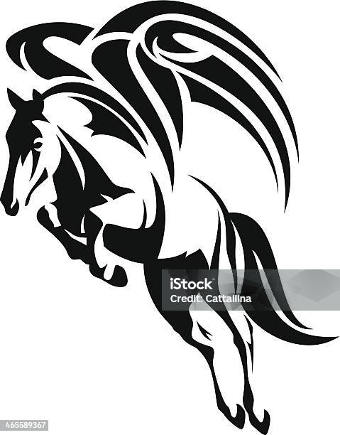 Pegasus Stock Illustration - Download Image Now - Animal, Animal Body Part, Animal Wing