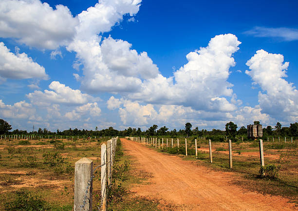 istock Gravel road and blue sky 465590023