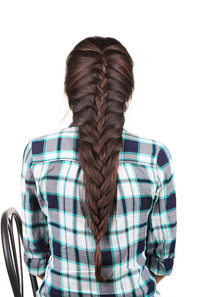 Back Side Of Pretty Girl Stock Photo - Download Image Now - Braided Hair,  Teenage Girls, Rear View - iStock