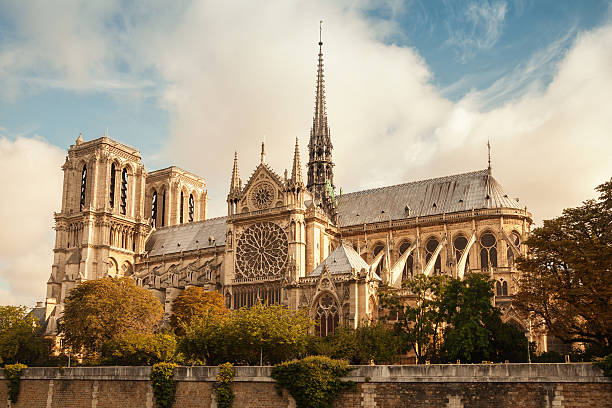 istock Notre Dame de Paris cathedral, vintage toned photo 465596672