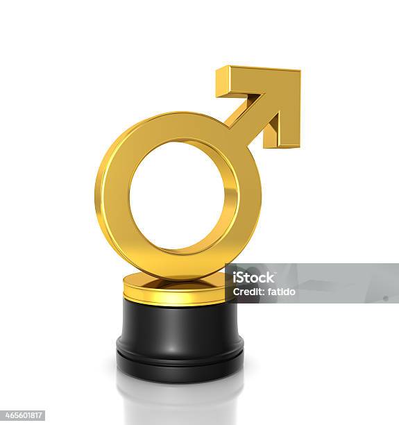 Símbolo Masculino Prémio - Fotografias de stock e mais imagens de Símbolo de Género Sexual - Símbolo de Género Sexual, Tridimensional, Fundo Branco