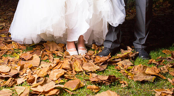 istock Close-up Of Bride And Groom's Leg 465604083