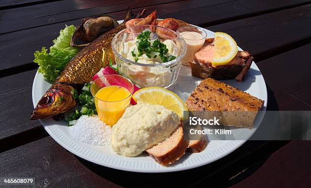 Fishplate Na Bornholm Dania - zdjęcia stockowe i więcej obrazów Wyspa Bornholm - Wyspa Bornholm, Jedzenie, Wędzony śledź