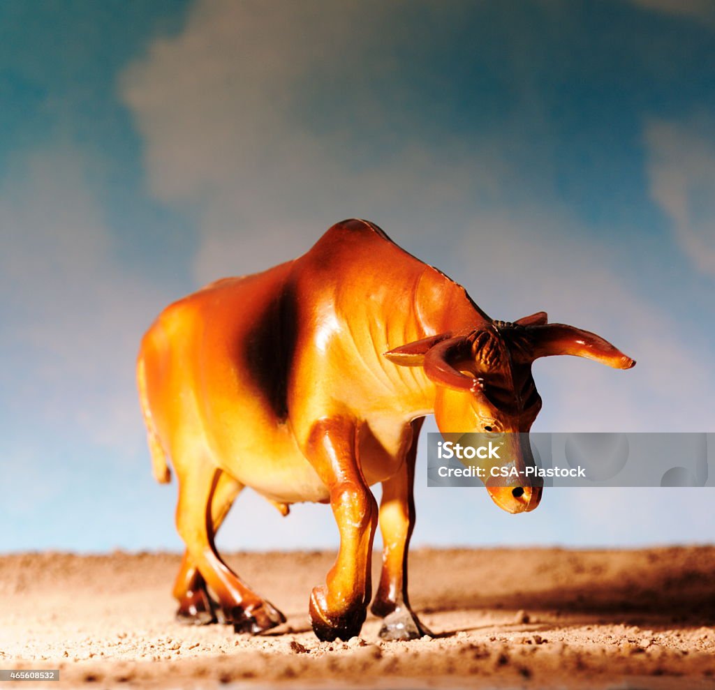 Bull Looking Down Stock Photo - Download Image Now - Bull - Animal, Toy,  Slim - iStock