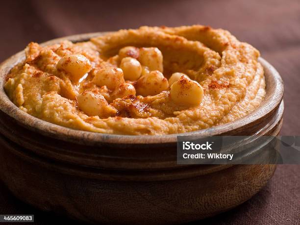 Hummus Stock Photo - Download Image Now - Appetizer, Bowl, Chick-Pea