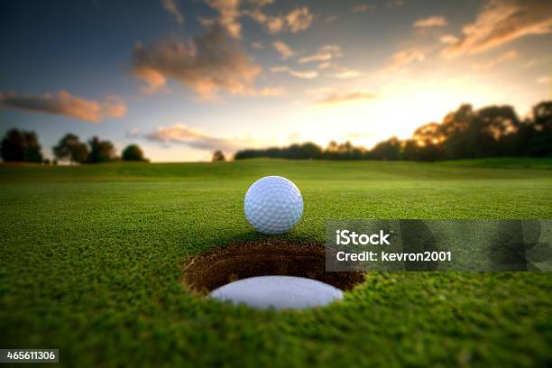 Golf Ball Near Hole Stock Photo - Download Image Now - Golf, Golf Course, Hole