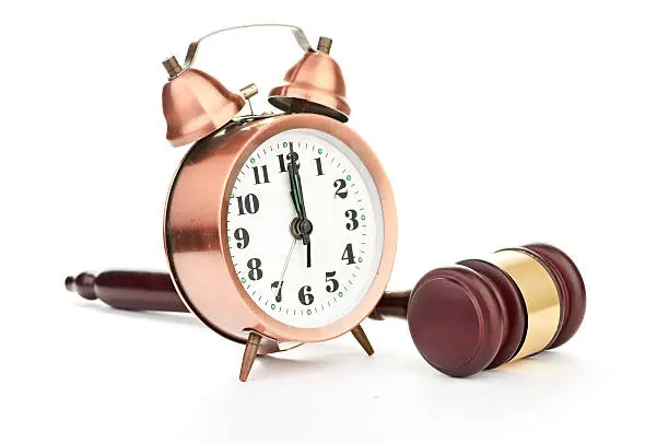 Photo of Gavel and old clock