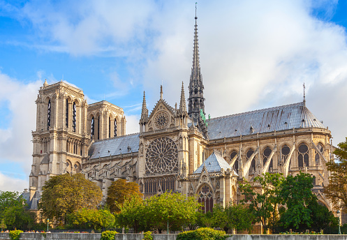 Notre Dame de Paris cathedral, France. The most popular city landmark