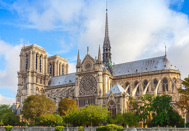 Notre Dame de Paris cathedral, France stock photo