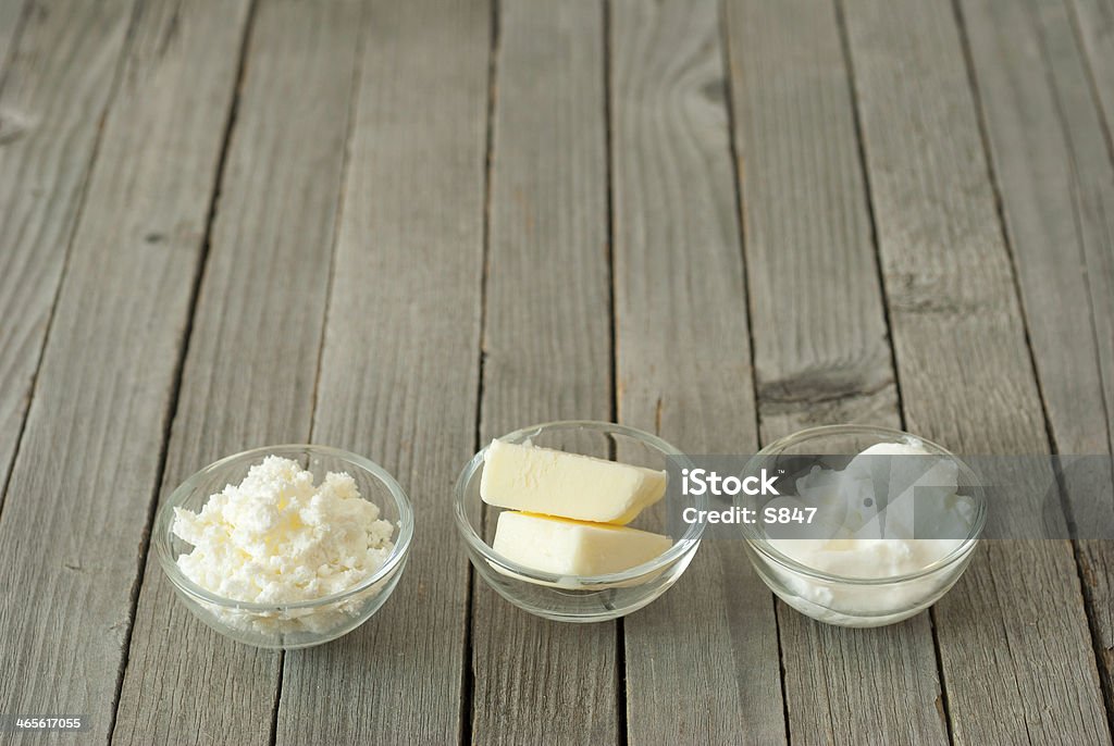 Queijo Coalhado, manteiga, Chantilly - Royalty-free Alimentação Saudável Foto de stock