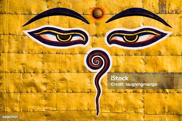 Buddha Occhi Del Nepal - Fotografie stock e altre immagini di Terzo occhio - Terzo occhio, Architettura, Asia
