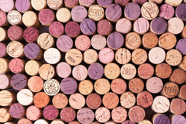 istock Closeup of used wine corks 465623188