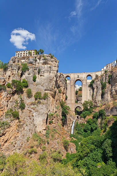 city rhonda, spanien - ronda spain rhonda bridge stock-fotos und bilder