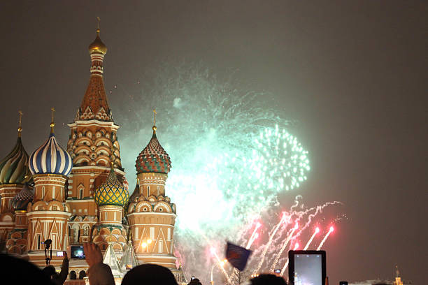 istock Fireworks over the Moscow Kremlin on New Year 2015 465624098