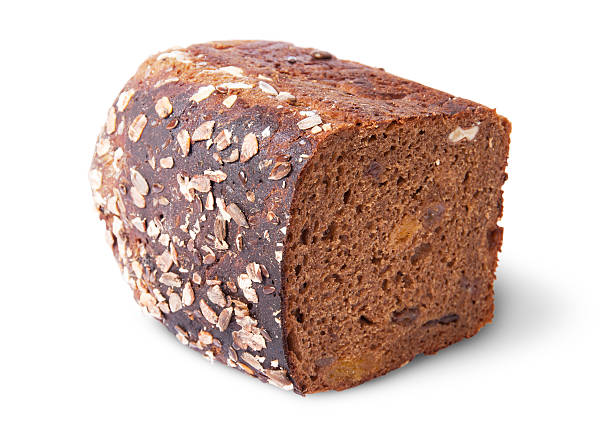 istock Lying half unleavened black bread with seeds and dried fruit 465624172