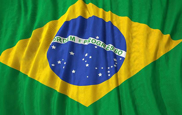istock Brazil flag 3D illustration 465628494