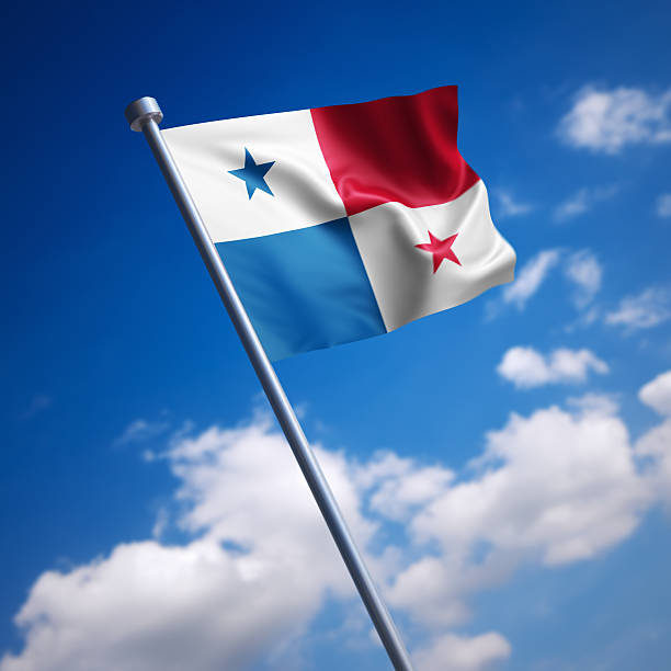 istock Flag of Panama against blue sky 465630485