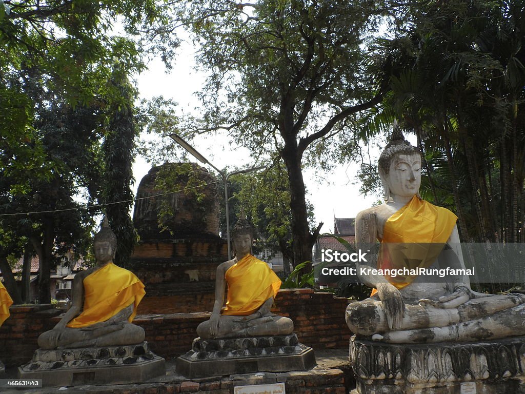 Buddha statues Buddha statues at Wat Yai Chai Mongkol in Ayutthaya, Thailand. Asia Stock Photo