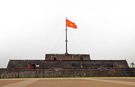 Square out side of Imperial City of Citadel, Hue, Vietnam