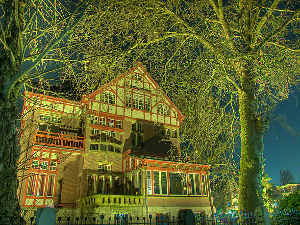istock Amsterdam, Netherlands, night view in winter. 465632990
