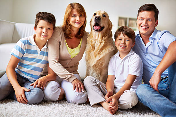 istock Family with dog 465633098