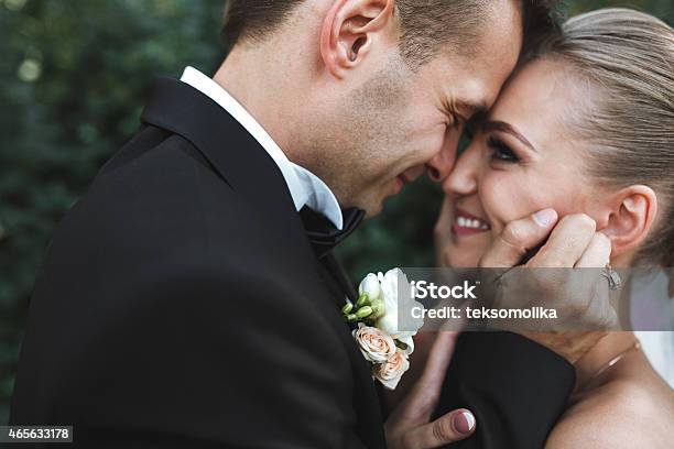 Beautiful Wedding Couple Stock Photo - Download Image Now - 2015, Adult, Adults Only