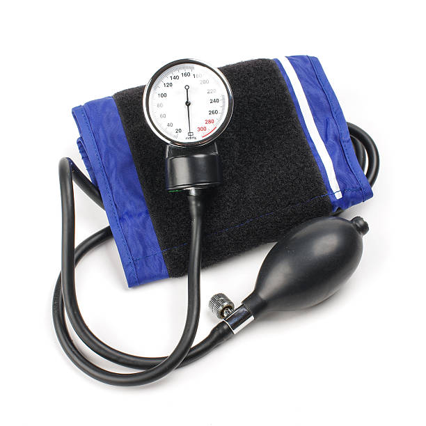 istock Blood pressure kit isolated on the white background 465633248