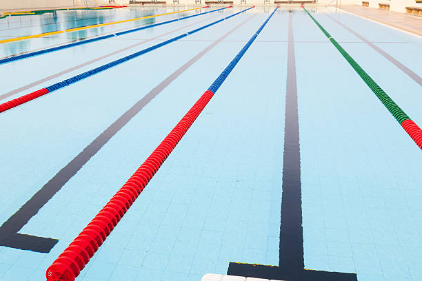 istock Outdoor Swimming Pool and clearly marked lanes 465636263