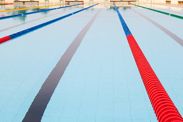 istock Outdoor Swimming Pool and clearly marked lanes 465636269