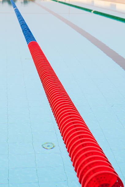 istock Outdoor Swimming Pool and clearly marked lanes 465636273