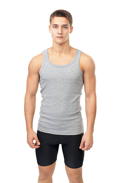 istock Portrait of muscular athlete man 465636953
