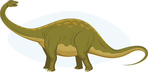ilustraciones, imágenes clip art, dibujos animados e iconos de stock de brontosaurus - brontosaurio