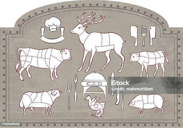 Cutting Meat Stock Illustration - Download Image Now - Cow, Pork, Vehicle Part