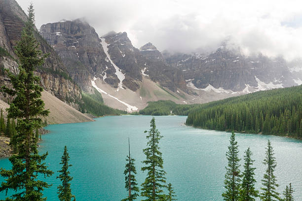 Moraine Lake in Banff National Park stock photo