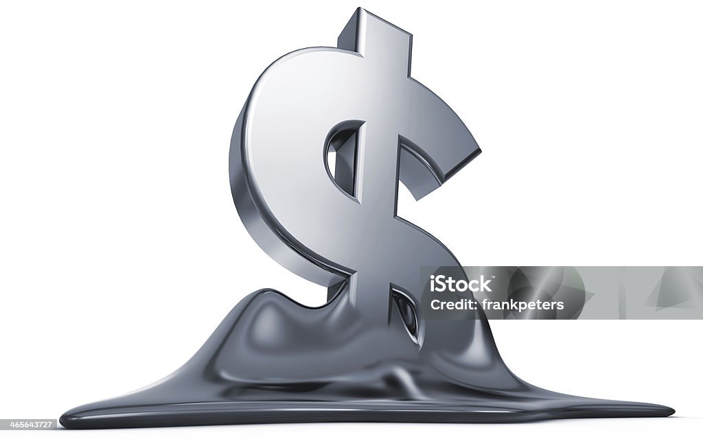 Derretendo dólar - Foto de stock de Afundar royalty-free