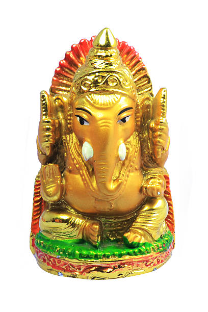 istock Statuette of Ganesha isolated on a white background 465645513