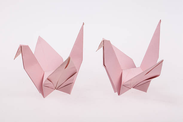 istock Pink origami bird. 465646156