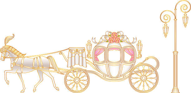 Horsedrawn Carriage Stock Illustration - Download Image Now - Princess,  Carriage, Horse - iStock