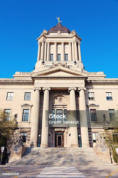 Manitoba Legislative Building Stock Photo - Download Image Now - 2015, Architectural Column, Architectural Dome