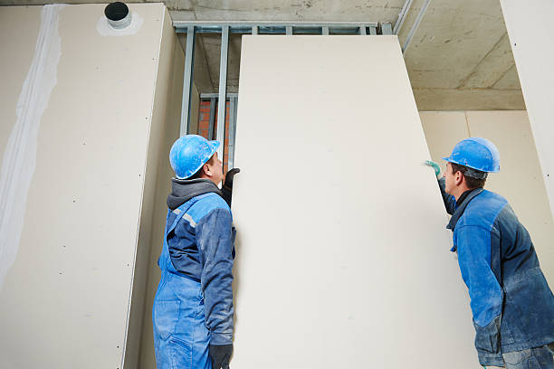 équipe des travailleurs de la construction - plaque de plâtre photos et images de collection