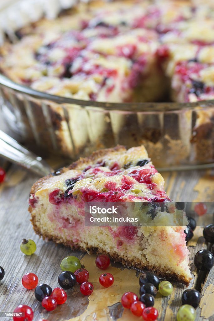 Red and black currant cake Baked Pastry Item Stock Photo