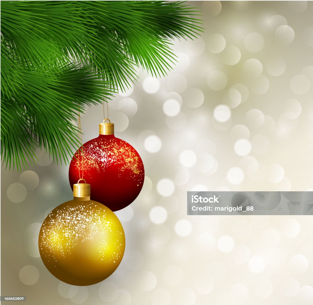 Sapin de Noël avec des boules - clipart vectoriel de Abstrait libre de droits