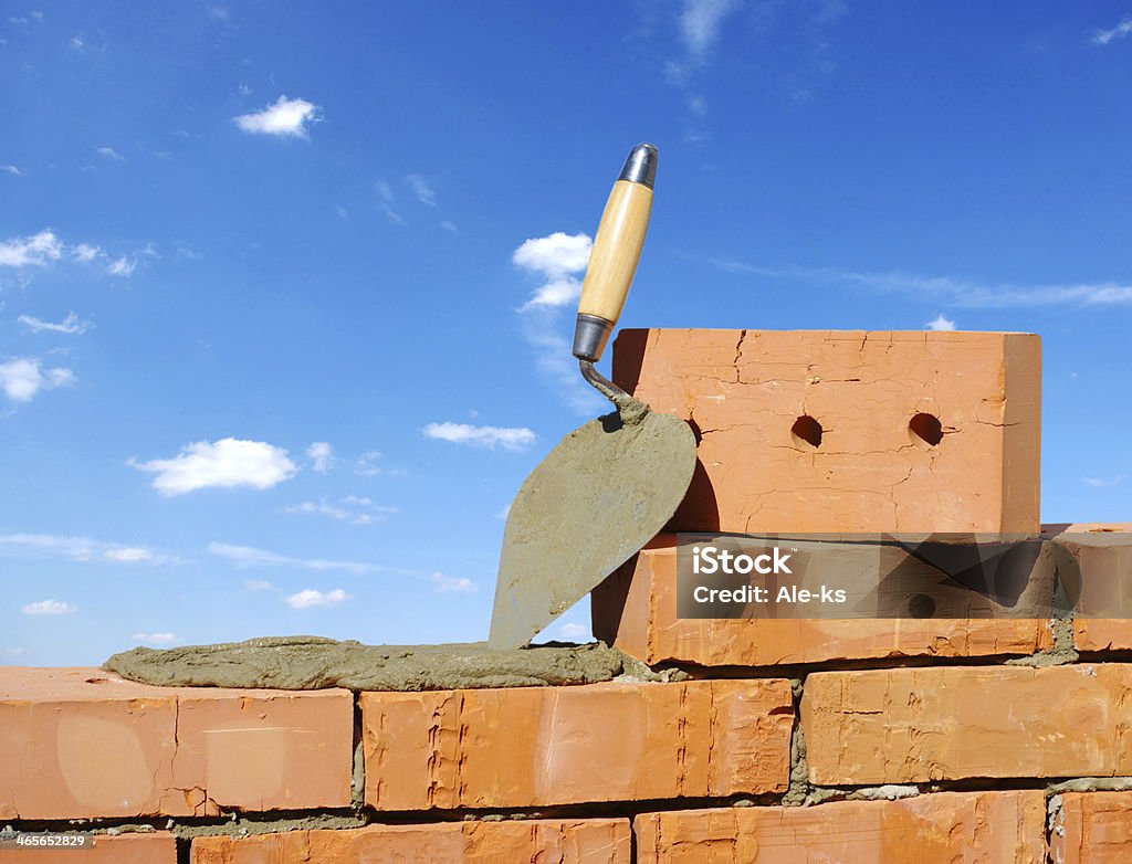 Tool Tool for laying and bricks for construction Brick Stock Photo