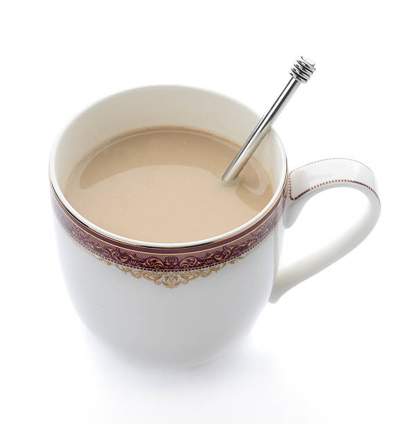 istock Cup of milk coffee isolated on white background 465655974