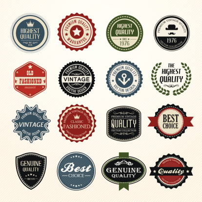 Set of retro vintage badges and labels vector illustration