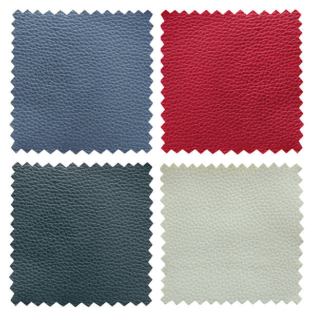 color leather samples texture color leather samples texture on white background fabric swatch stock pictures, royalty-free photos & images