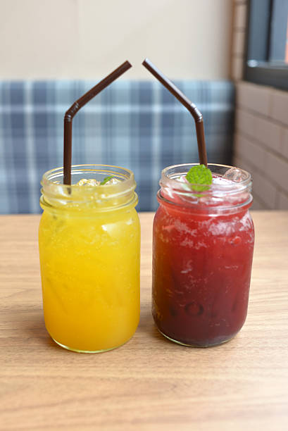 istock Glasses of Passion Fruit and Mixed Berry Soda 465657517