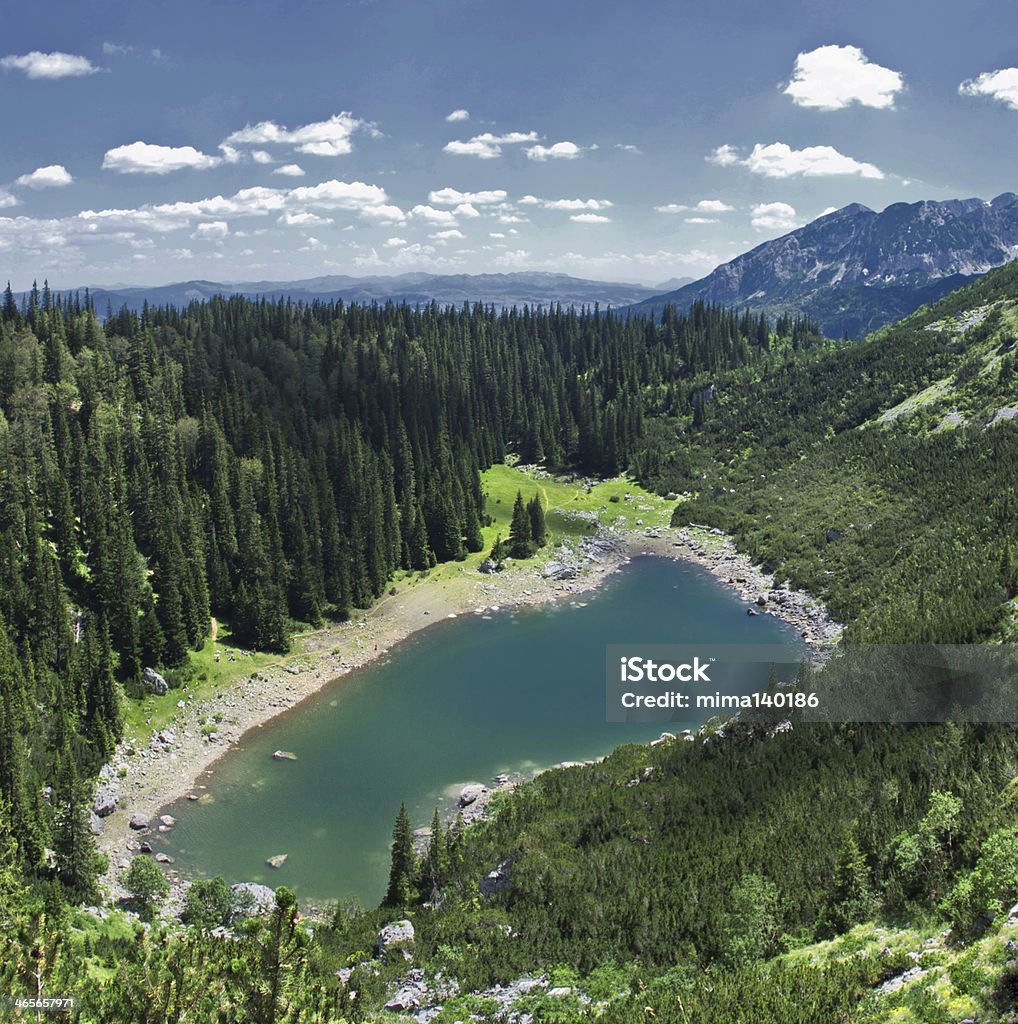 Jablan lake Photo was taken at Mount Durmitor in Montenegro. Beauty Stock Photo