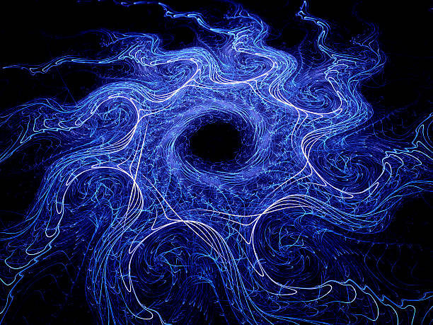istock Blue glowing gnarl fractal object 465658700